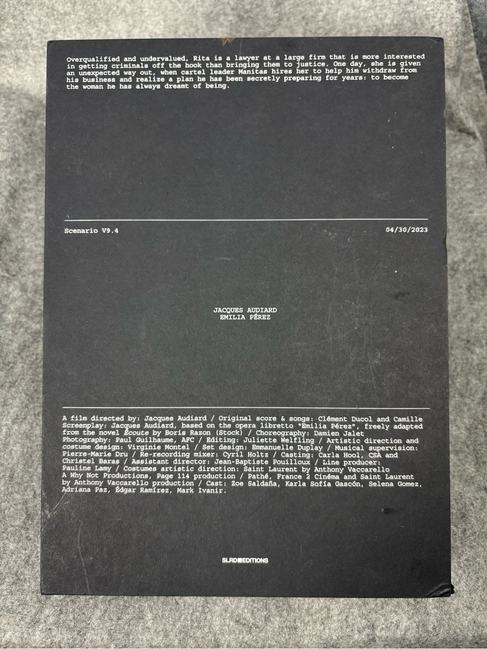 Saint Laurent Editions Emilia Pérez Collector Screenplay Box Set Limited 3500